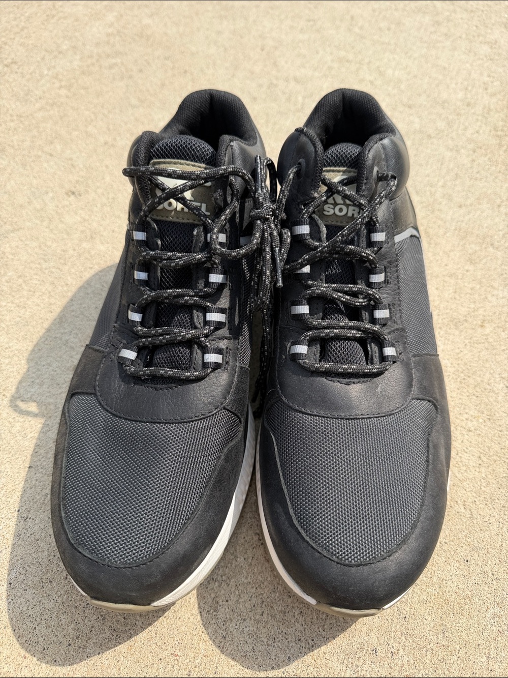 Sorel Men’s Black Casual Sneakers with White Sole